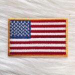 American Flag Yellow Patch