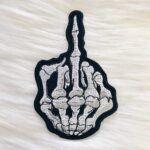 Skeleton Flip Off Patch