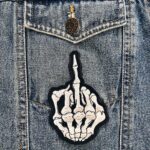 Skeleton Flip Off Patch - Image 2