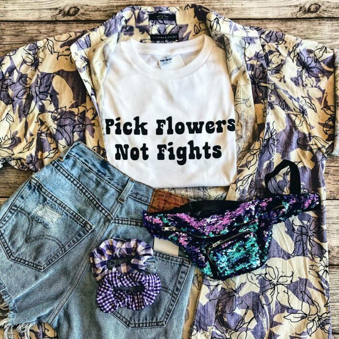 Pick Flowers Not Fights T-Shirt