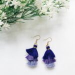 Shades of Purple Tassel Earrings