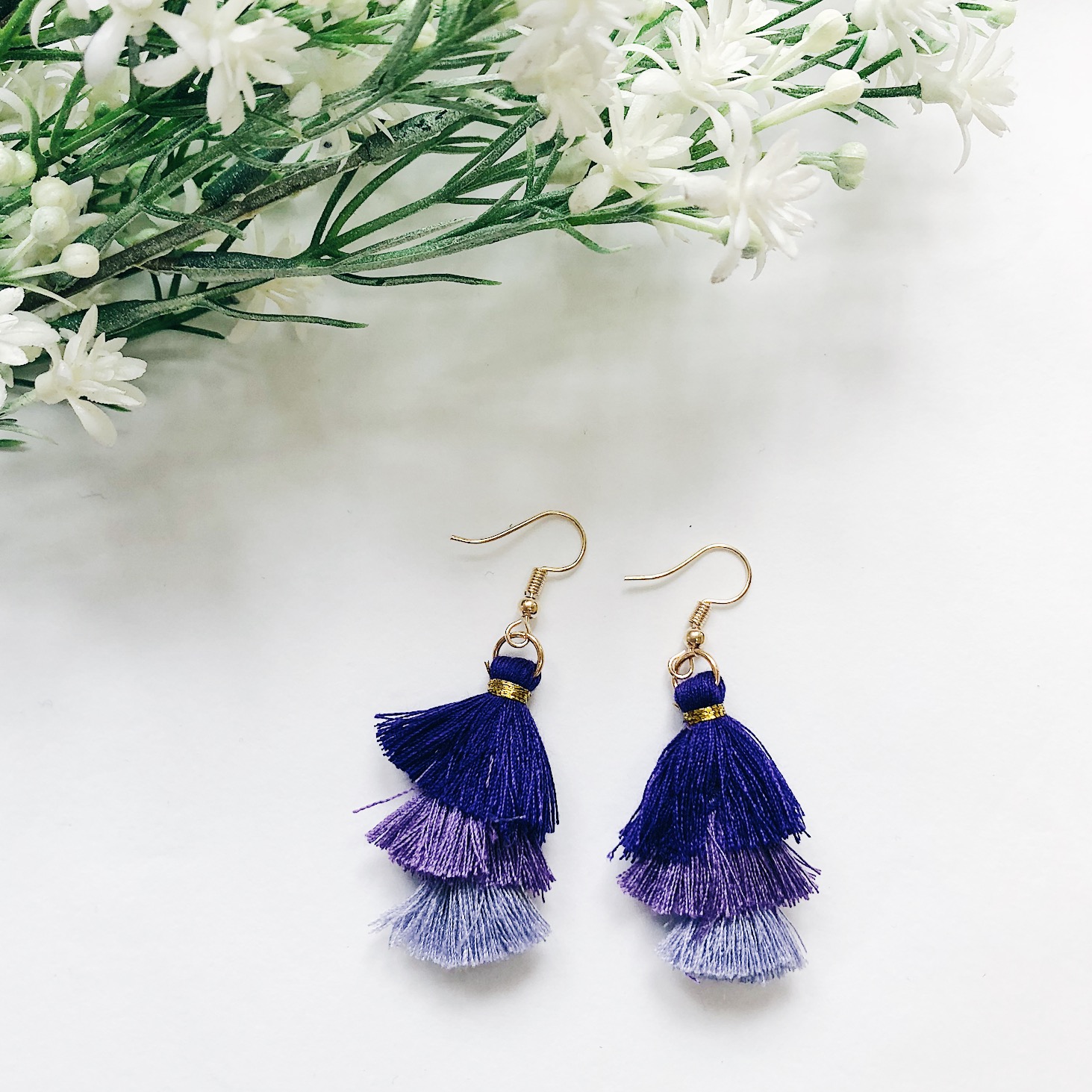 Shades of Purple Tassel Earrings Shades of Purple Tassel Earrings - Image 1