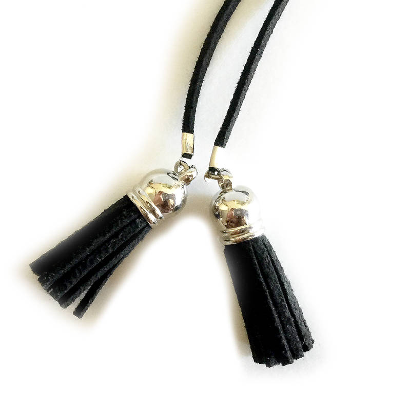 wrap choker Leather Wrap Choker with Tassels - Image 1