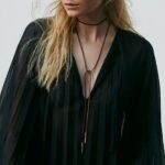 Leather Wrap Choker with Silver Boho Metal Detail - Image 2