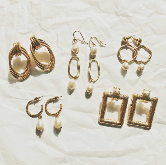 Pearl Drop Earrings - Image 2