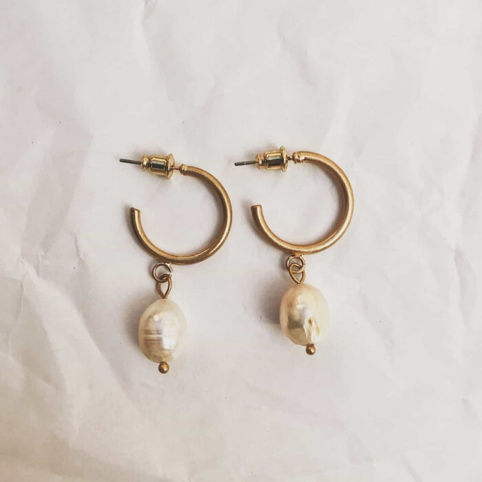 Pearl Drop Earrings - Image 3