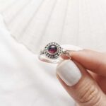Sterling Silver Garnet Ring