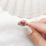 Sterling Silver Red-Pink Topaz Ring - Size 7