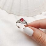 Sterling Silver Red-Pink Topaz Ring - Image 2