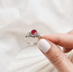 Sterling Silver Red-Pink Topaz Ring - Image 2