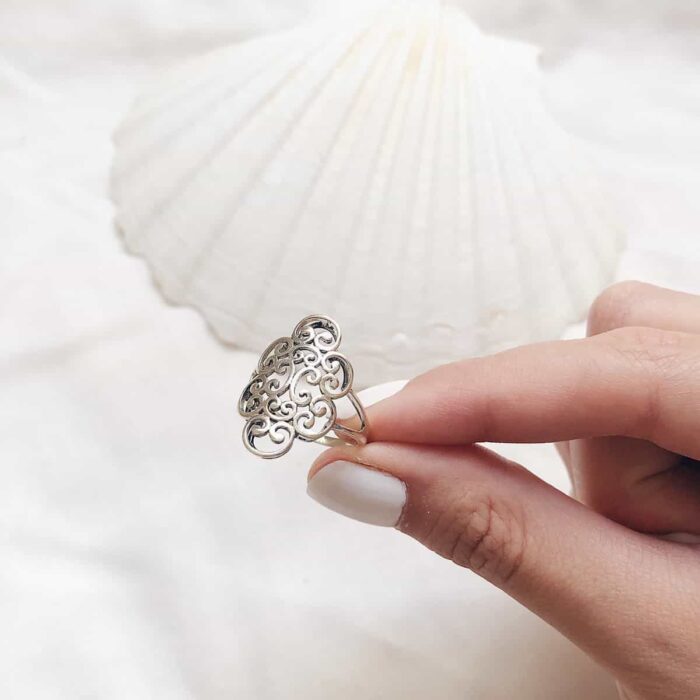 Sterling Silver Stylized Ring (Different Sizes) - Image 2