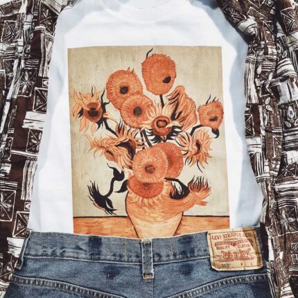 Van Gogh Vase Of Sunflowers T-Shirt