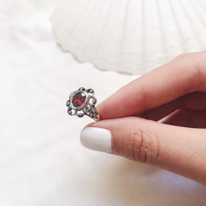 Sterling Silver Gemstone Rings (Different Sizes) - Image 5