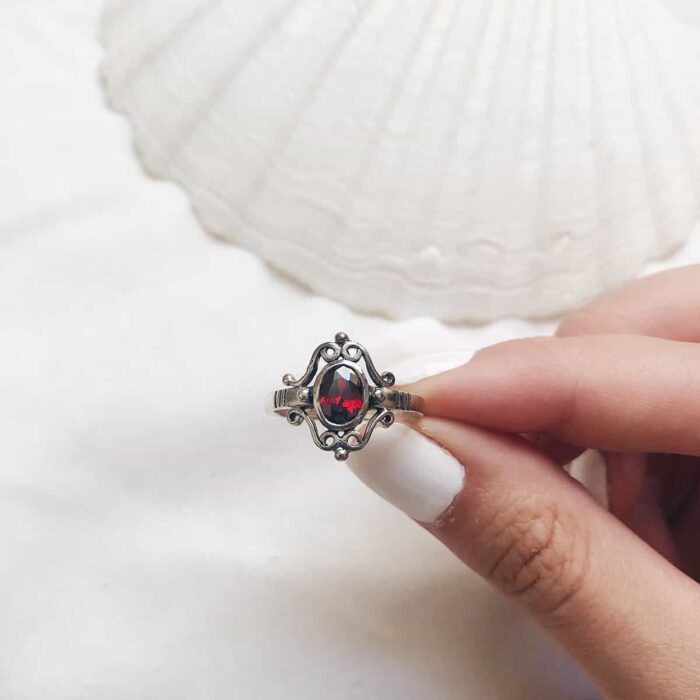 Sterling Silver Gemstone Rings (Different Sizes) - Image 5