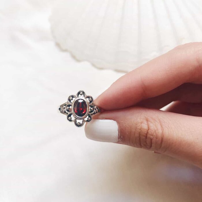Sterling Silver Gemstone Rings (Different Sizes) - Image 4