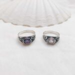 Sterling Silver Gemstone Rings (Different Sizes)