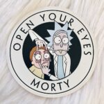 Open Your Eyes Rick and Morty Vinyl Sticker