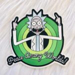 Peace Among Worlds Rick and Morty Vinyl Sticker