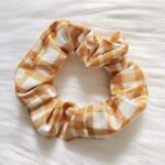 Mustard Gingham Scrunchy