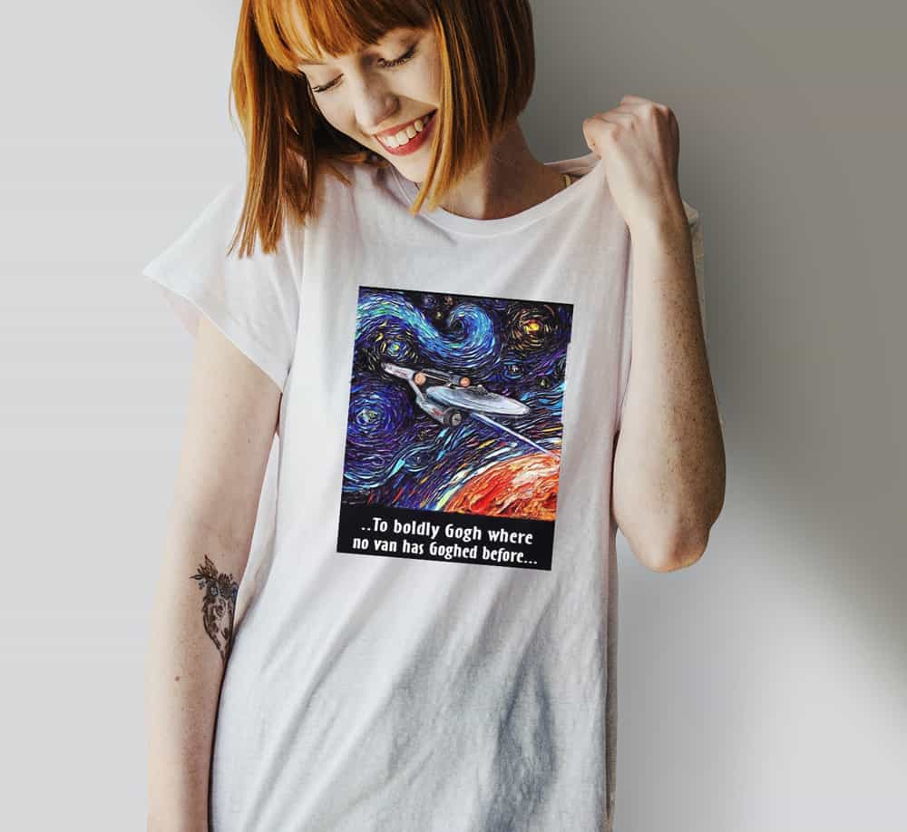 Van Gogh Star Trek T-Shirt Van Gogh Star Trek T-Shirt
