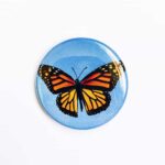 Orange Butterfly Badge/Magnet - Image 2