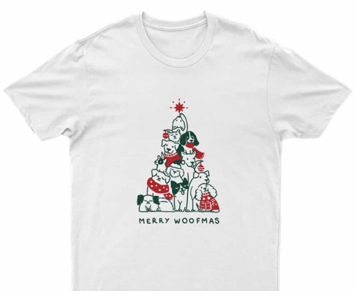 Merry Woofmas T-Shirt - Image 2