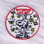 Snoopy Butterflies Like Me Patch