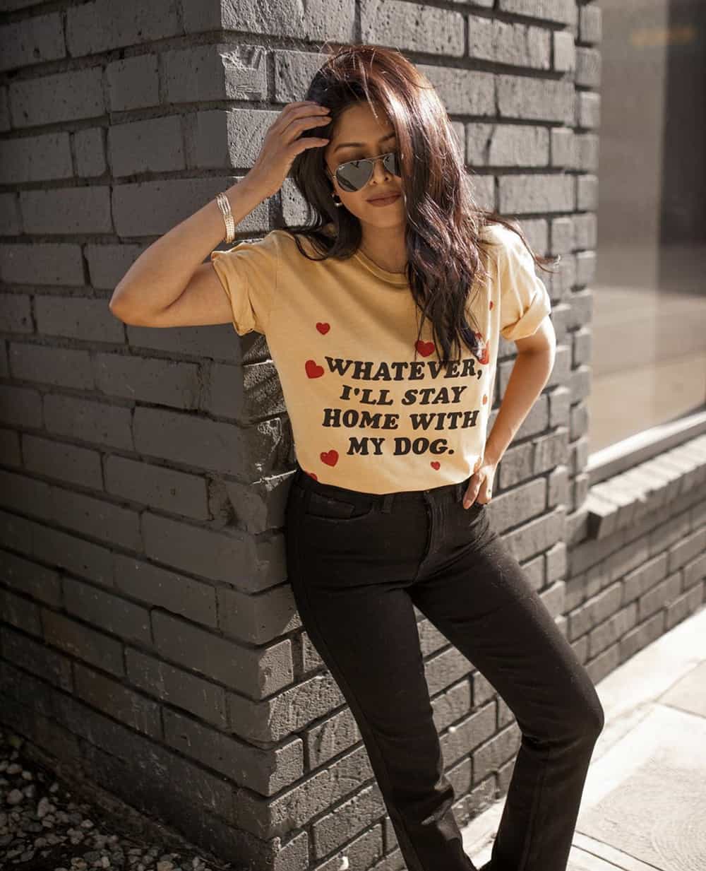 Stay Home Dog T-shirt Stay Home With My Dog T-Shirt - Image 1