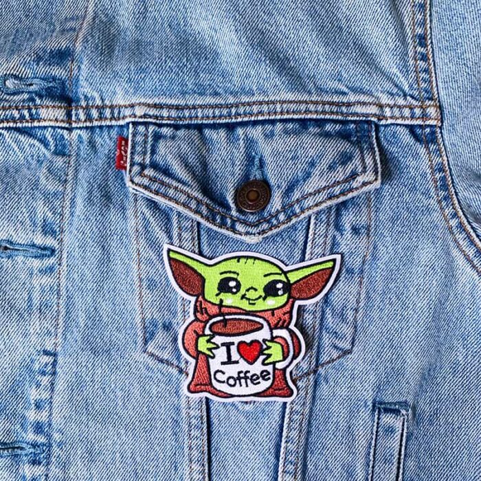 Yoda I Love Coffee Patch - Image 3