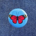 Red Butterfly Badge/Magnet