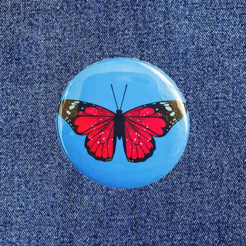 Red Butterfly Red Butterfly Badge/Magnet - Image 1