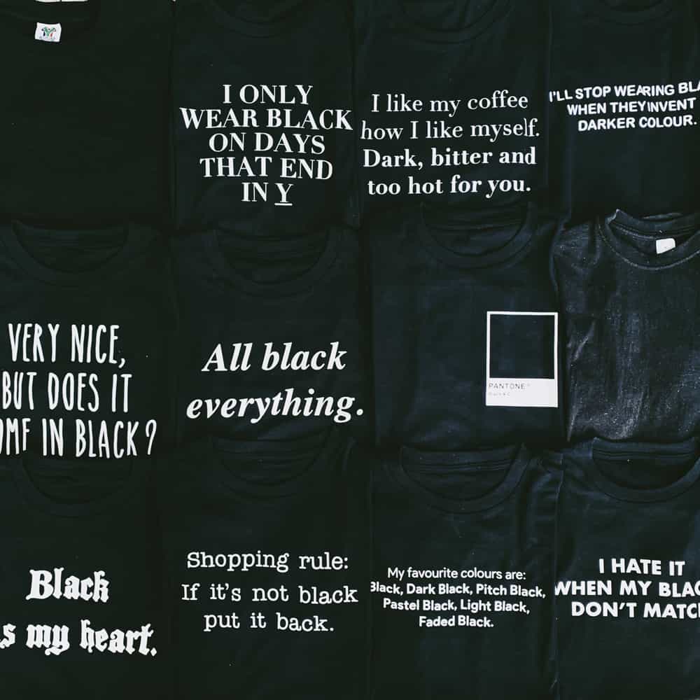 All Black Everything T Shirt Nowstalgia 