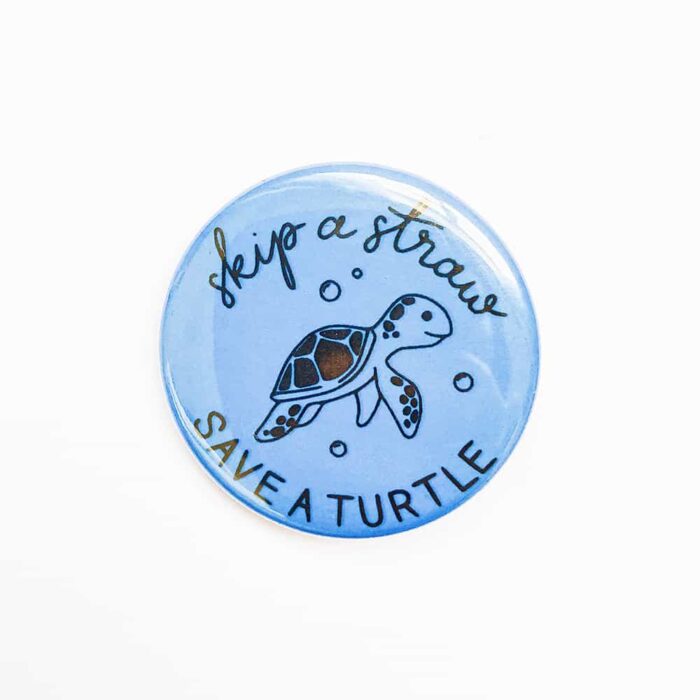 Save The Turtle Badge/Magnet - Image 2