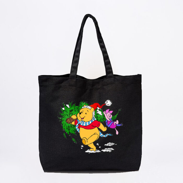Pooh & Piglet Christmas Tree Tote Bag - Image 2
