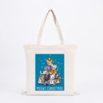 Meowy Christmas Tote Bag