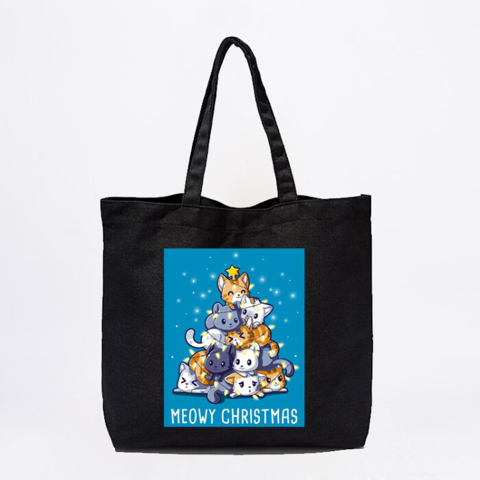 Meowy Christmas Tote Bag - Image 2
