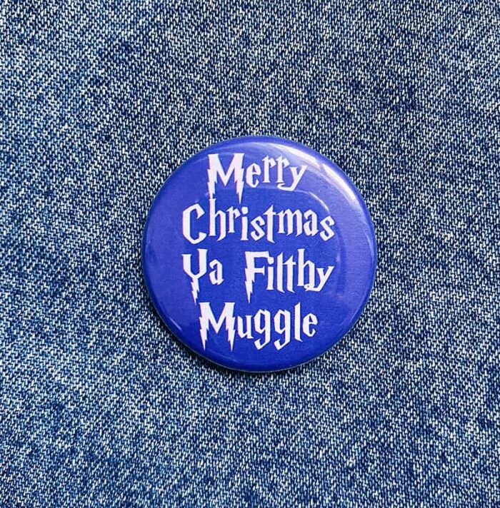 Filthy Muggle Badge Blue