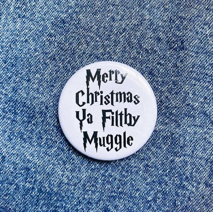 Filthy Muggle Badge White