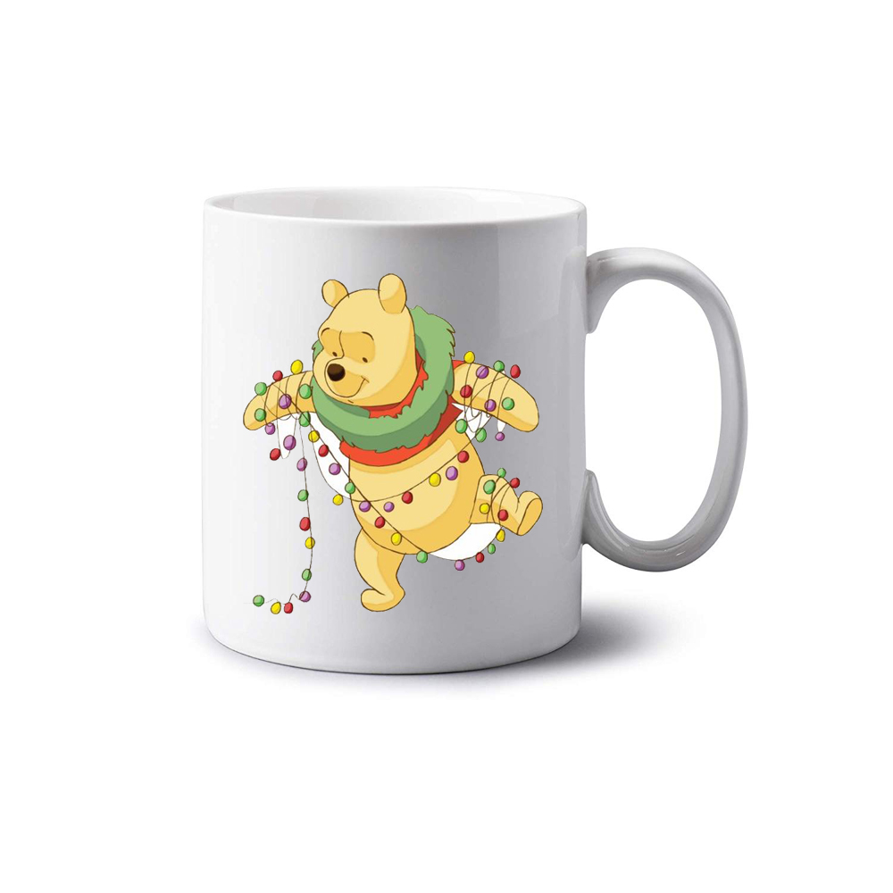 mug 12 Pooh Bear Christmas Lights Mug - Image 1