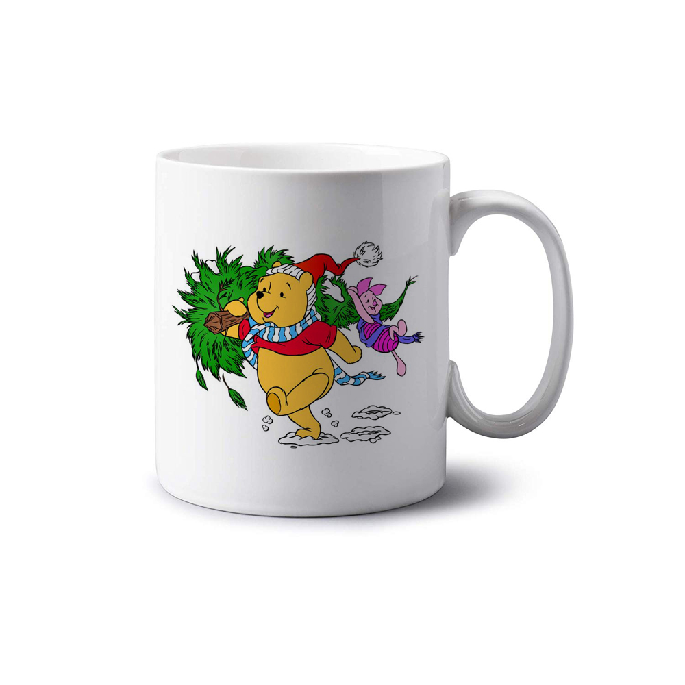 mug 28 Pooh & Piglet Christmas Tree Mug - Image 1