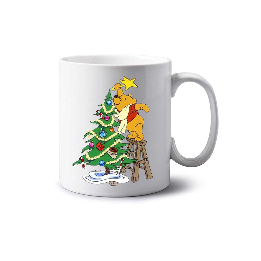 mug 6 Pooh Bear Christmas Tree Mug - Image 1