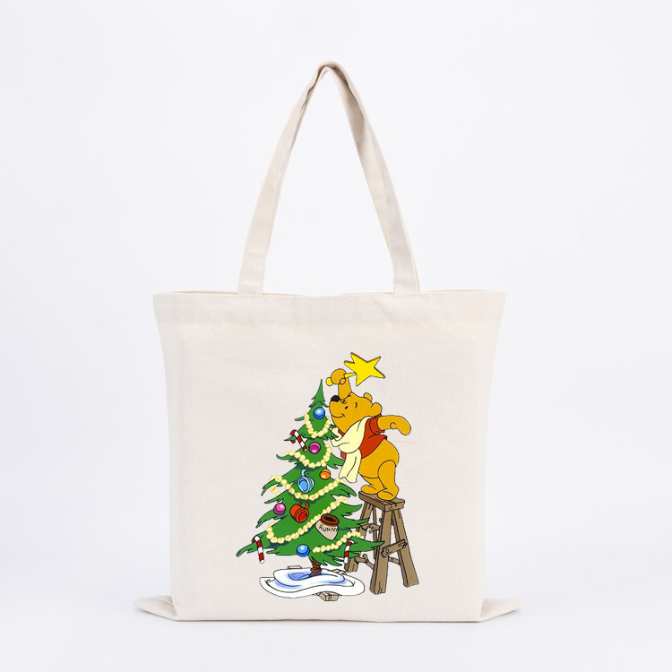 totebag 6 Pooh Bear Christmas Tree Tote Bag - Image 1