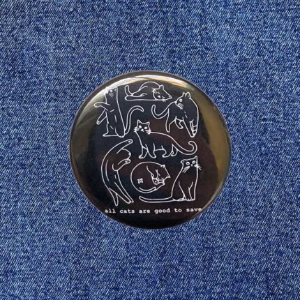 all cats badge black