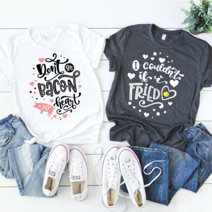 Bacon And Egg Matching Valentine's T-Shirts