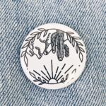 Cactus and Sun Badge/Magnet