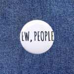 ew people badge white