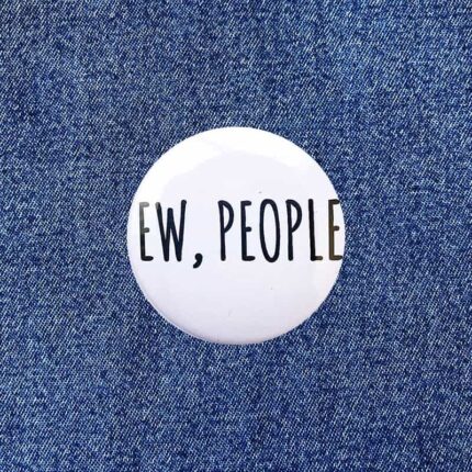 ew people badge white