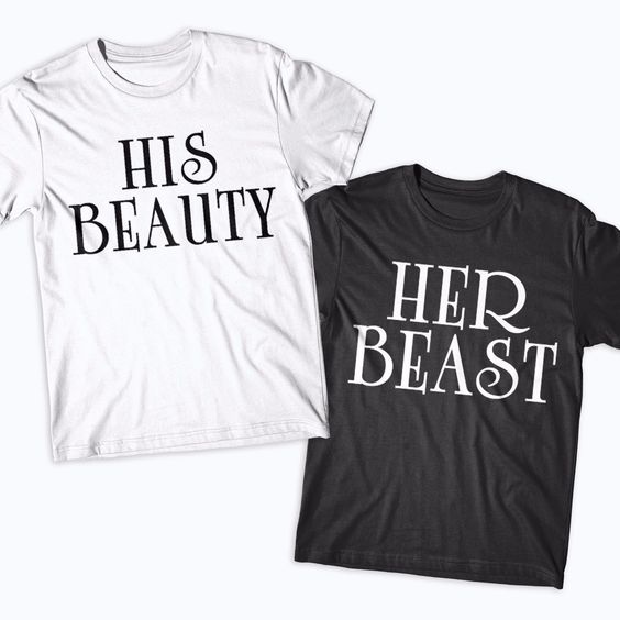 his beauty Beauty And The Beast Matching T-Shirts Beauty And The Beast Matching T-Shirts