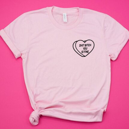 Shit Bitch Pocket Print T-Shirt