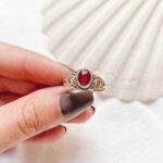 Sterling Silver Red/Pink Topaz Ring